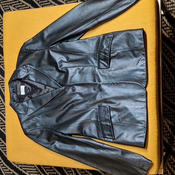 Ann Taylor LOFT leather blazer - Picture 1 of 8